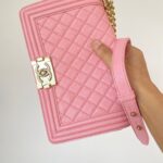 Ch@nel Boy Bag-Caviar-25CM