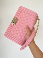 Ch@nel Boy Bag-Caviar-25CM - Image 3