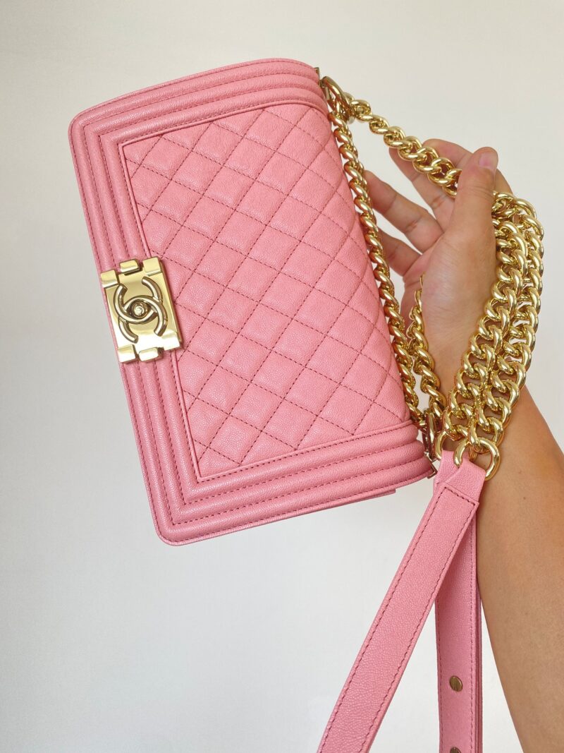 Ch@nel Boy Bag-Caviar-25CM - Image 2