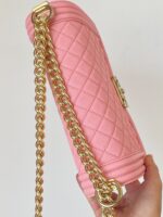 Ch@nel Boy Bag-Caviar-25CM - Image 5