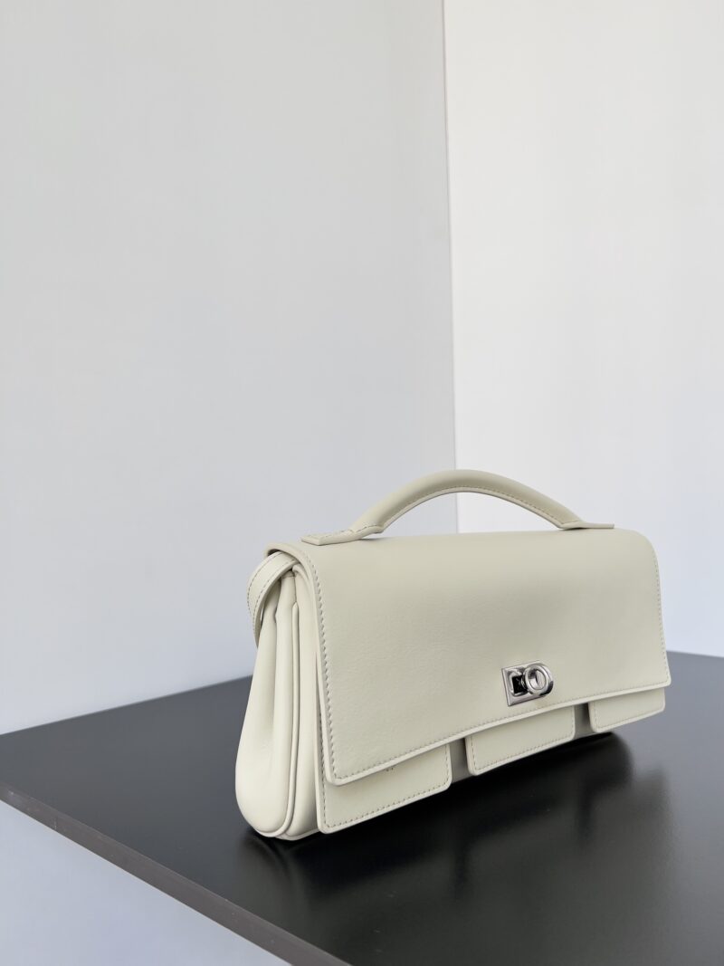 Balenciag Women's Bel Air Small Clutch On Strap in Black-27*5*14CM - Image 2