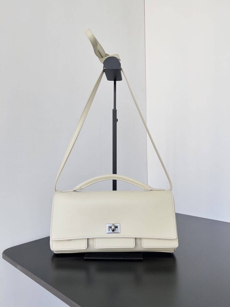 Balenciag Women's Bel Air Small Clutch On Strap in Black-27*5*14CM - Image 3