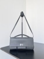 Balenciag Women's Bel Air Small Clutch On Strap in Black-27*5*14CM - Image 2