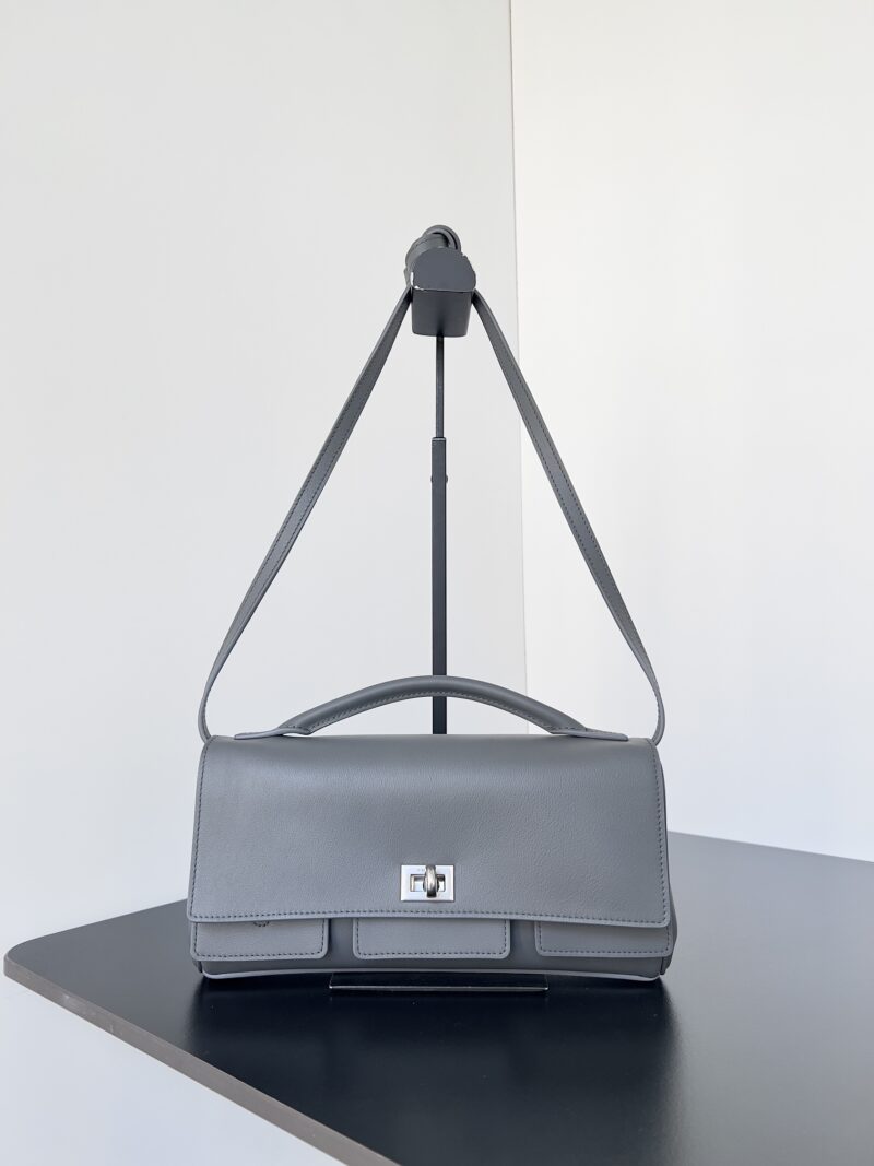 Balenciag Women's Bel Air Small Clutch On Strap in Black-27*5*14CM - Image 2