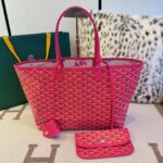 Goyard Fuchsia Pink Reversible St. Louis Tote Bag-34X15X28CM - Image 3