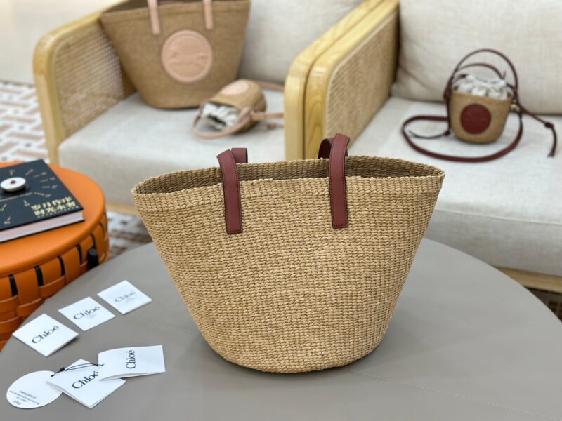 Chloé Horse Medal Basket In Natural Fibers-46*27*30CM - Image 6