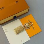 LV gold keychain charm - Image 5