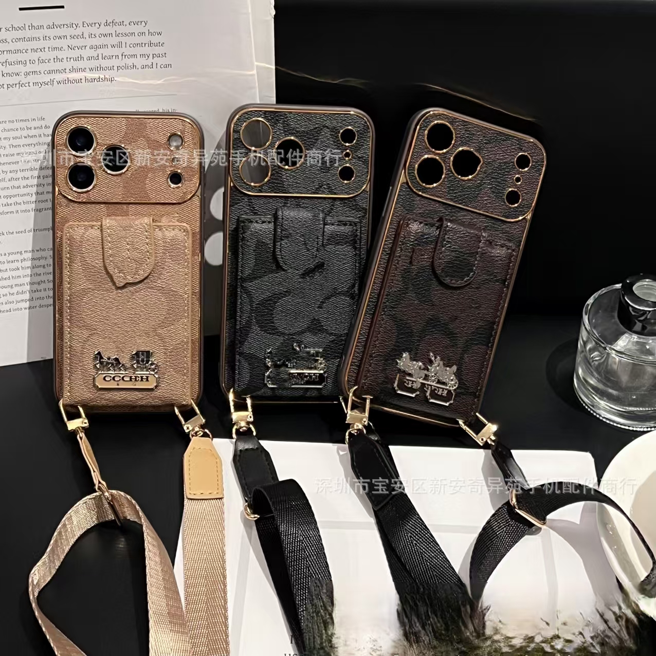 a90c4f0c3840ffe22bbff0cb9ad3cbc2 Designer phonecase with gold trimming(available in Iphone11-17PM) - Image 1