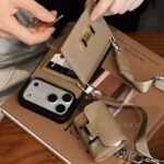 Designer phonecase cardholder with matching earphone holder(available in Iphone14-17promax)