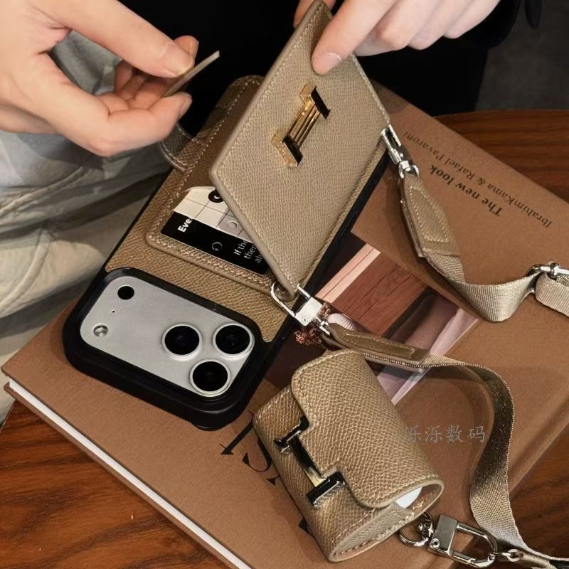 15521176527080713 Designer phonecase cardholder with matching earphone holder(available in Iphone14-17promax) - Image 1