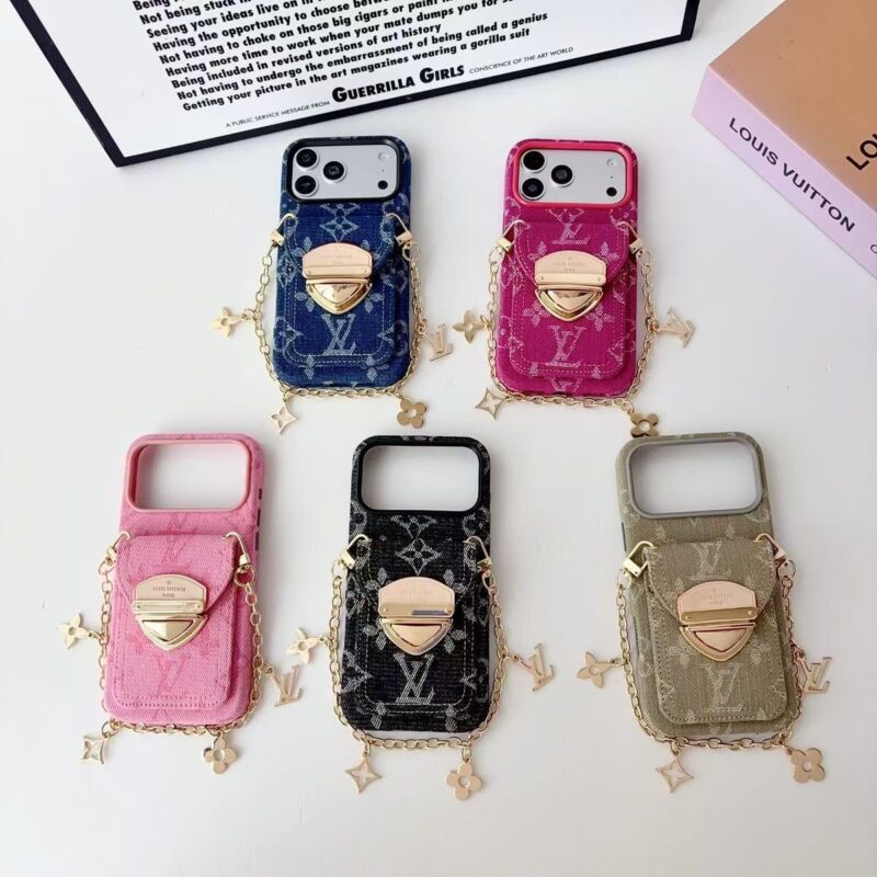 Designer Denim phonecase cardholder(available in iPhone13-17Pro max) - Image 2