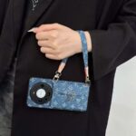 Designer Denim phonecase cardholder with mirror(available in iPhone14-17Pro max,Huawei mate, Xiaomi)