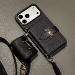 Designer phonecase cardholder with matching earphone holder(available in Iphone14-17promax) - Image 3