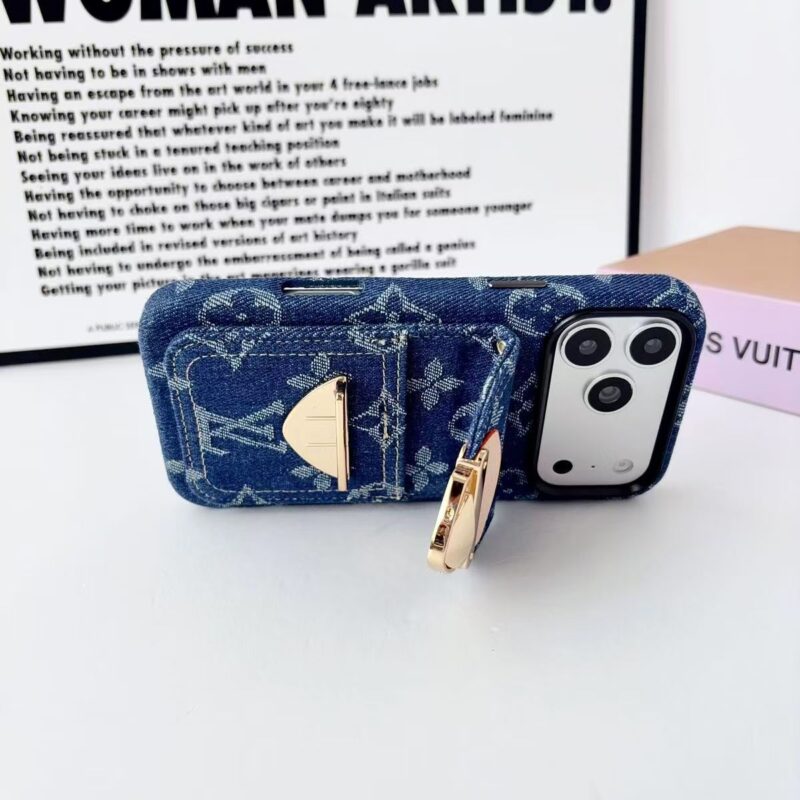 Designer Denim phonecase cardholder(available in iPhone13-17Pro max) - Image 6