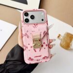 Designer phonecase with cardholder two straps(available in iphone14-17promax) - Image 5