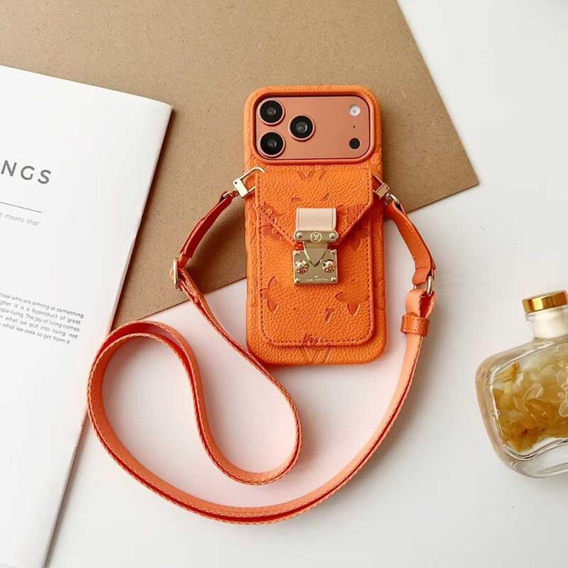 Designer phonecase with cardholder two straps(available in iphone14-17promax) - Image 8