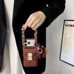 Designer phonecase with cardholder two straps(available in iphone14-17promax)