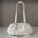 MiuMiu Women's Natural Leather Joie Shoulder Bag White 5GB360