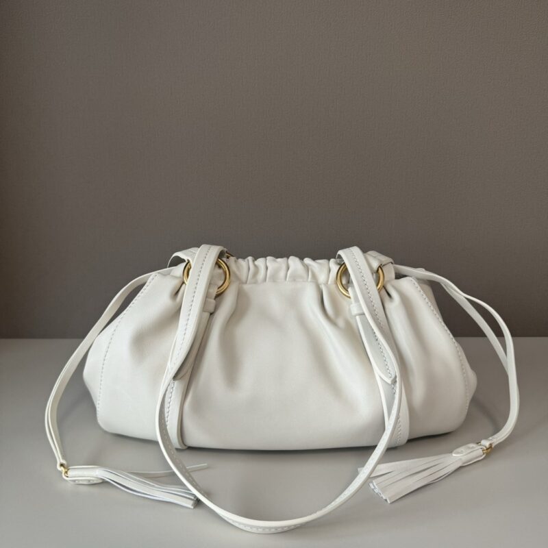 MiuMiu Women's Natural Leather Joie Shoulder Bag White 5GB360 - Image 9