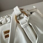 MiuMiu Women's Natural Leather Joie Shoulder Bag White 5GB360 - Image 5